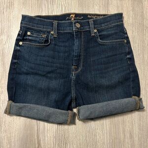 Seven 7 for all Mankind Denim Shorts Raw Hem or Cuffed cutoff from jeans Size 29